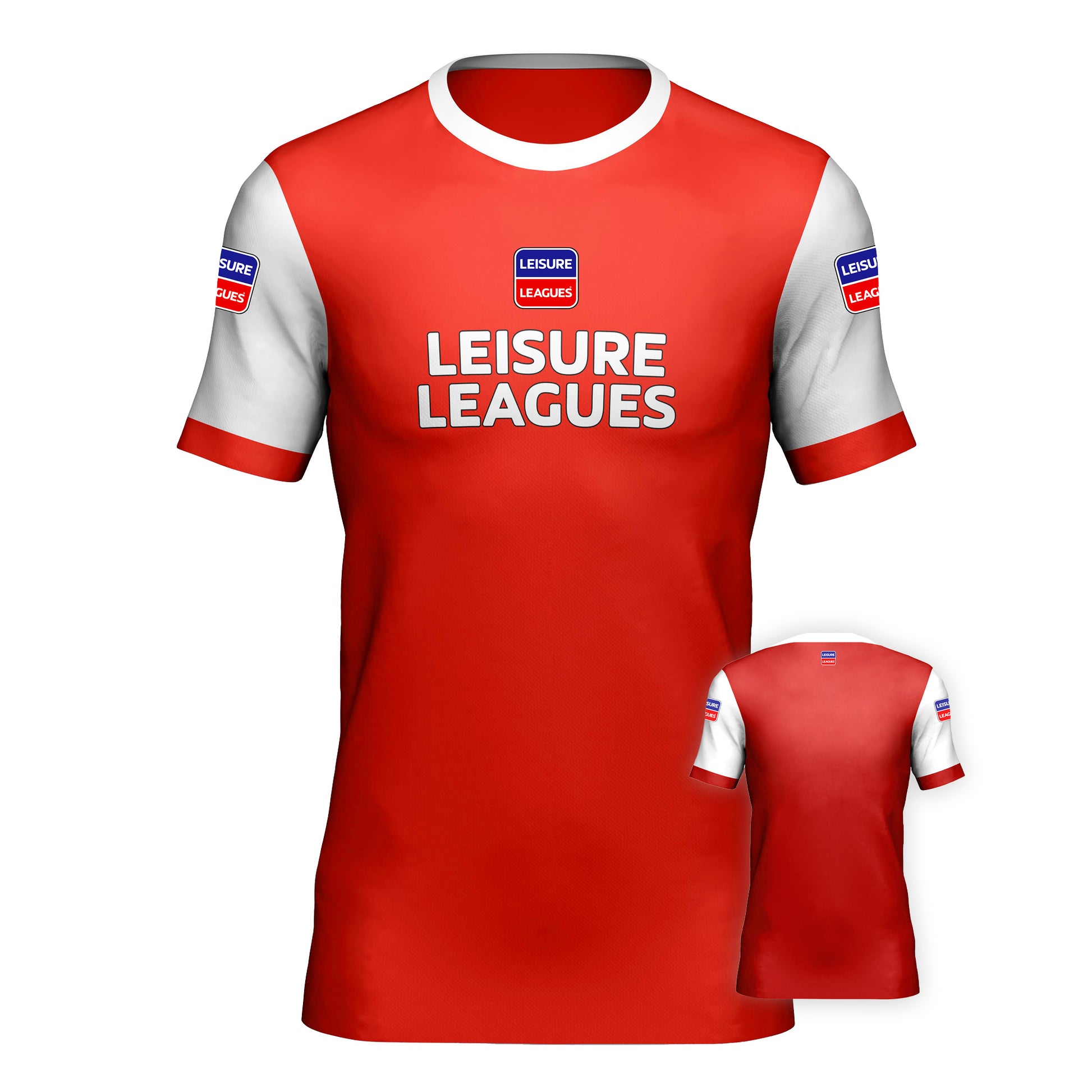 Football Shirt Leisure Leagues Kit Team Tshirt Gunners Red