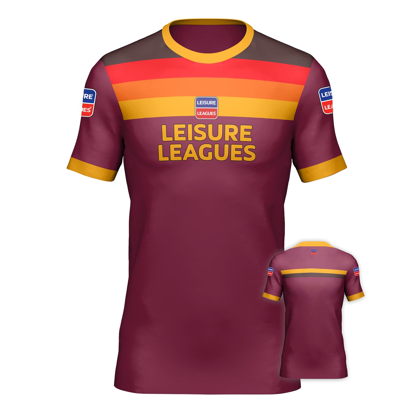 Football Shirt Leisure Leagues Kit Team Tshirt Roma Claret