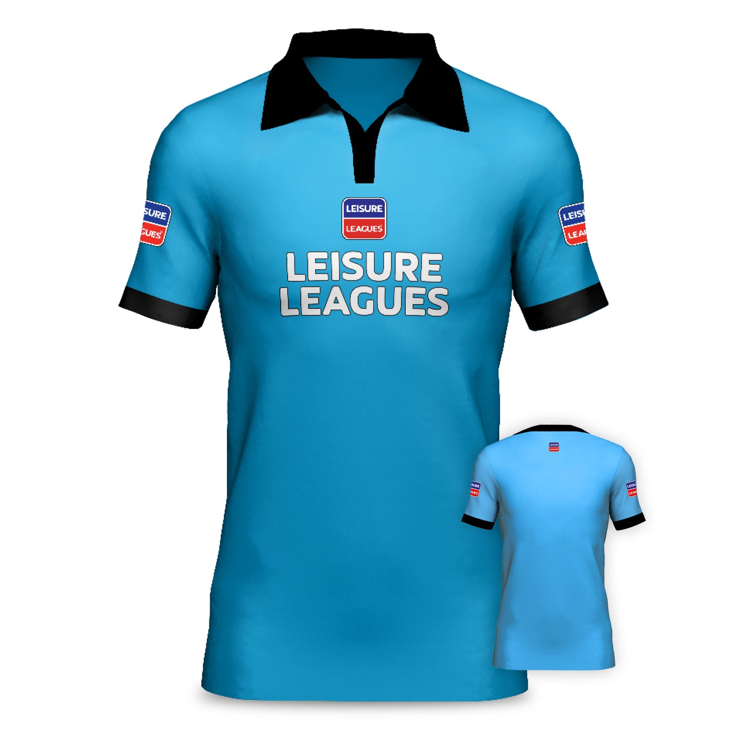 Football Shirt Leisure Leagues Kit Team Tshirt Sardinia Blue Collar